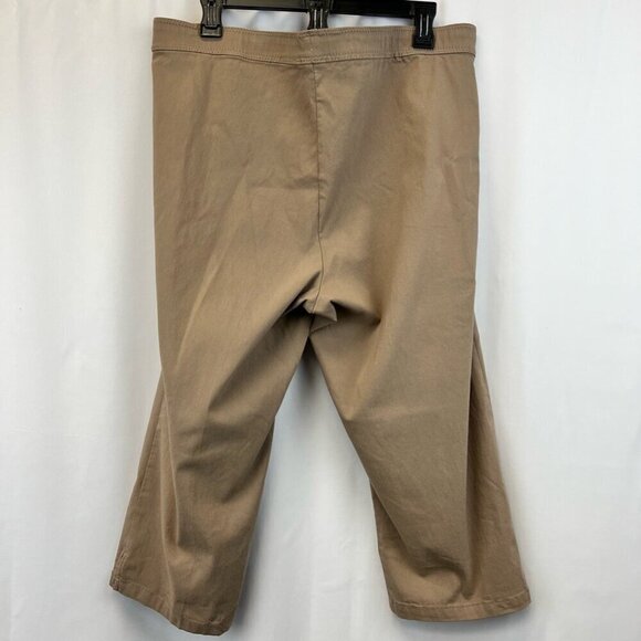 FDJ French Dressing Jeans Womens Capri Pants Beige Pull On Flat Front Casual 18 - Picture 4 of 9